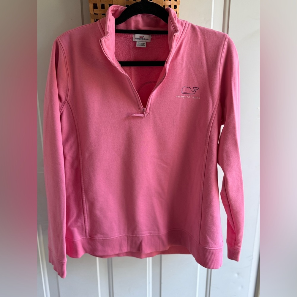 Vineyard Vines Pink Half-Zip Sweatshirt